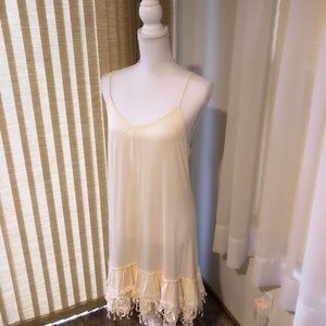 Cream Lace Skirt or Dress Extender 1XL Slip